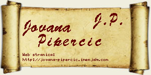 Jovana Piperčić vizit kartica